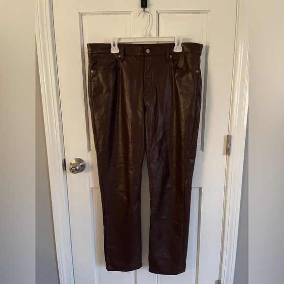 NWOT GAP Vintage Slim High Rise Leather Pants - Picture 8 of 10